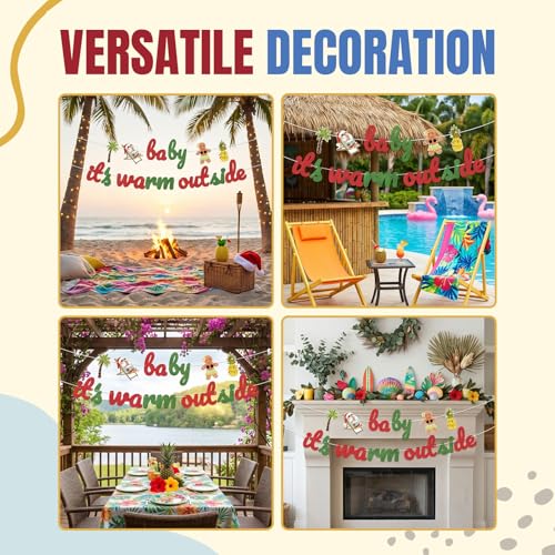 Christmas in July Banner – Tropical Beach Party Decor