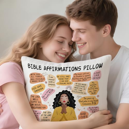 Forest Charger Bible Pillow Cover 18x18 - Christian Prayer Scripture Pillowcase, White Jesus-07