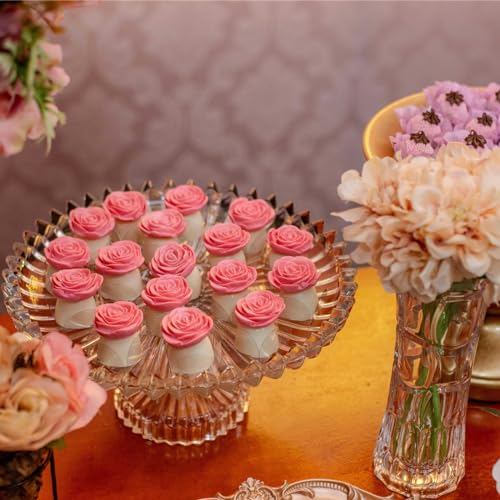 2-Pack Rose Silicone Fondant Molds, 15-Cavity Flower Baking & Craft Molds