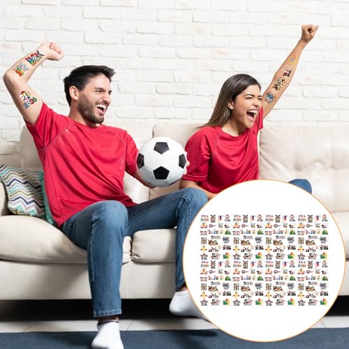 World Soccer Temporary Tattoos, North American Sports Party Favors (8 Sheets)
