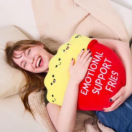 Emotional Support Jumbo Fries Plush Toy - Soft Cuddly Pillow