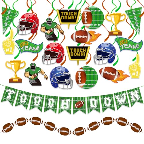 34Pcs Football Party Decorations Set for Game Day Celebrations