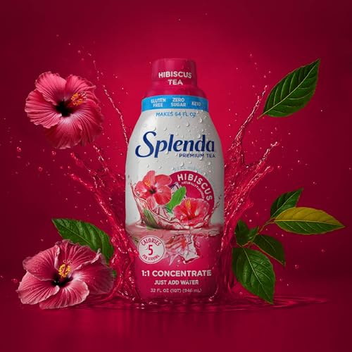 SPLENDA Premium Hibiscus Tea Concentrate, Sugar-Free, 32 Fl Oz
