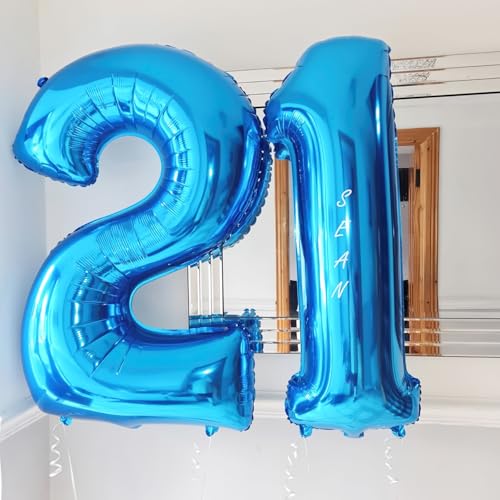 40 Inch Blue Number 3 Balloon - Helium Foil Birthday Decoration