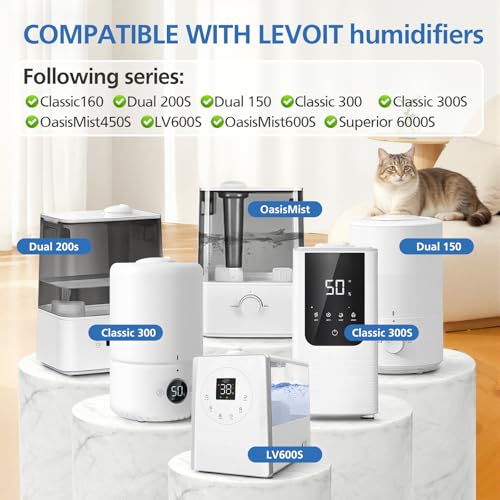 ShufudeJa 30-Pack Humidifier Replacement Filters for Levoit Models