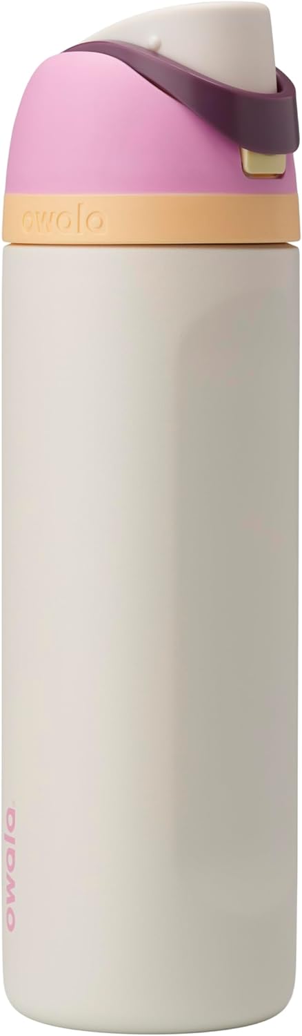 Owala FreeSip Insulated Stainless Steel Water Bottle - BPA-Free, 24 Oz, Perfect for Travel | Daybreak Color