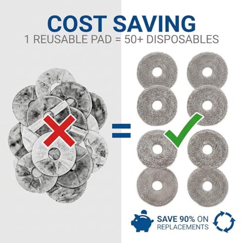 8-Pack Replacement Mop Pads for Roborock Q Revo Series Robot Vacuums