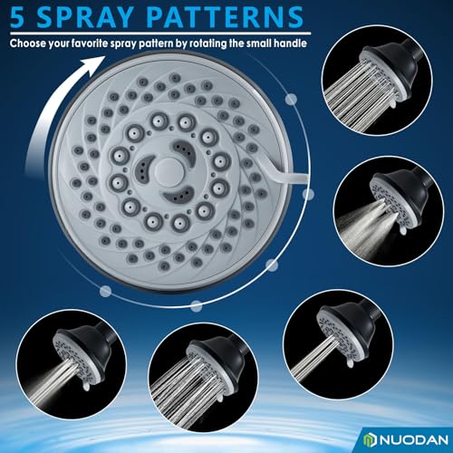 Nuodan 5-Mode High Pressure Shower Head - Midnight Matte Black