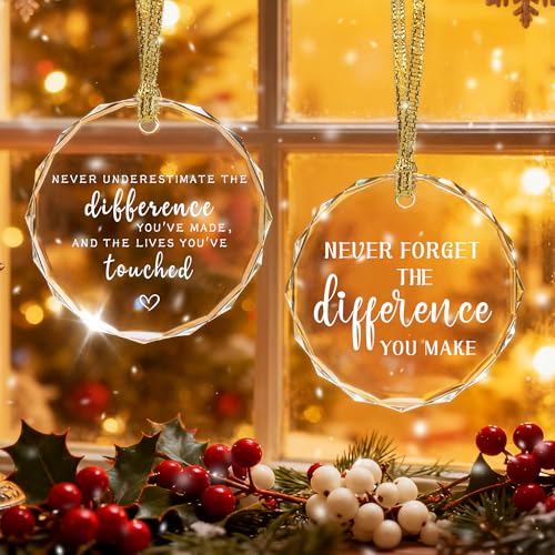 Inspirational Thank You Gift Crystal Ornament - Retirement Appreciation Keepsake - Variation of THIS listing