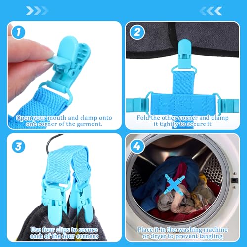 2 Pack Bed Sheet Detangler Clips - Blue Anti-Slip Mattress Fasteners