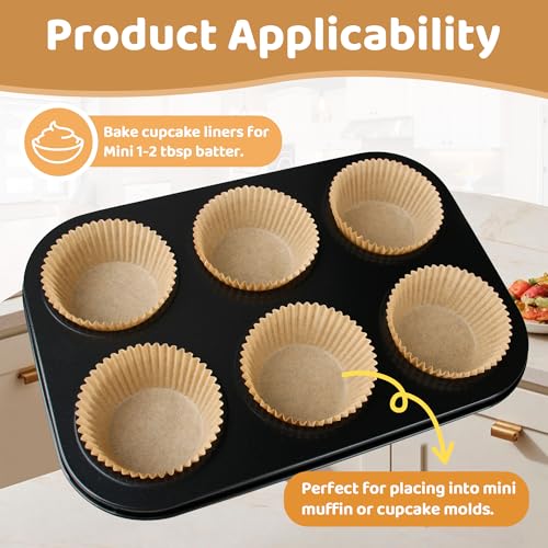 GYPNS 300 Count Food-Grade Muffin Cupcake Liners for Baking