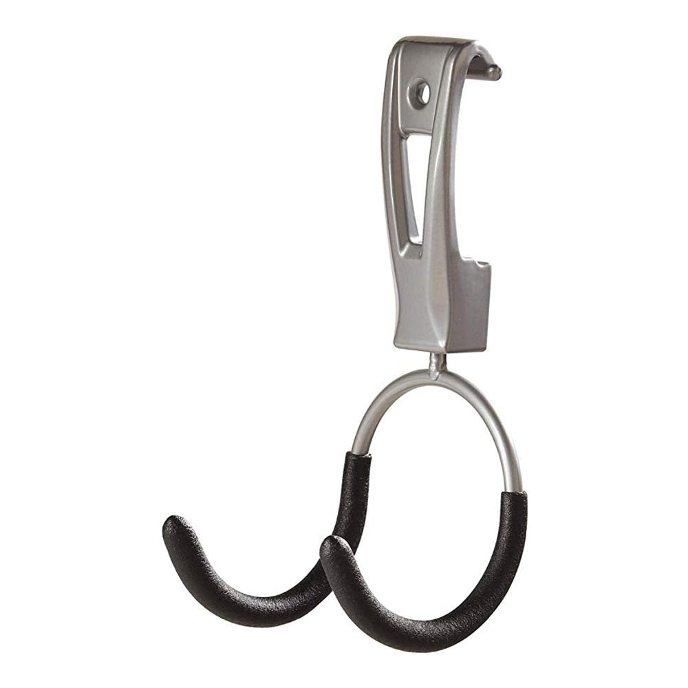 Rubbermaid Universal Powder Coaded Metallic Fasttrack Hanging Garage Hook Organizers for Ladder, Tool, and Bike Storage (4 Pack)