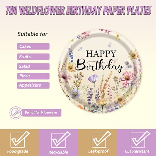 72-Piece Fall Floral Party Set - Plates, Napkins & Forks