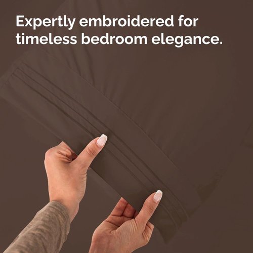 King Pillow Cases by [Brand Name] - Ultra Soft Hotel Quality Covers | Wrinkle-Free & Stain Resistant - 4 Piece Set in Brown