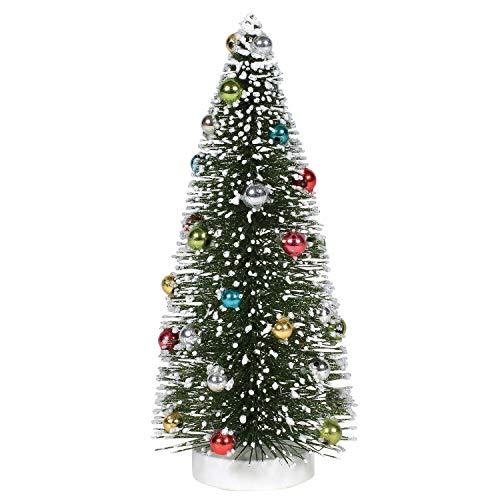 Holiday Village Tree Figurine 9 Inch Multicolor Christmas Decor