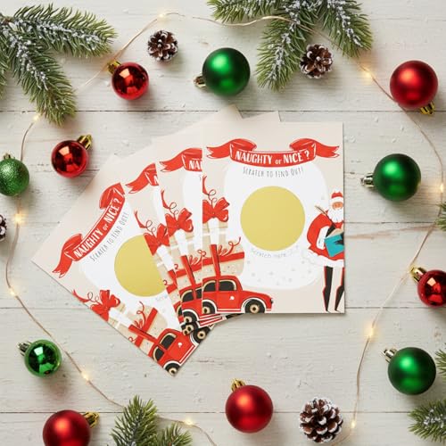 Naughty or Nice Christmas Scratch-Off Cards - 40-Pack Game