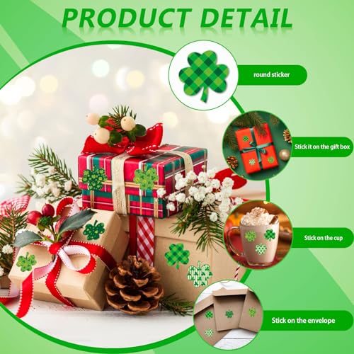 St. Patrick's Day Stickers - 48 Assorted Shamrock Designs