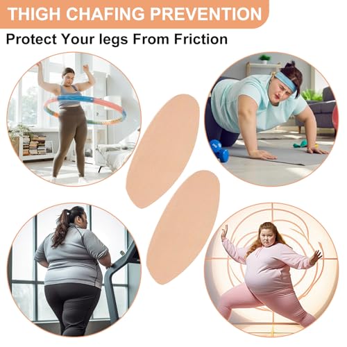 2025 New Transparent Anti-Friction Thigh Patches for Women, 12 Pack Invisible Inner Thigh Guards, Chafing Prevention Waterproof, Sweatproof & Breathable for Comfortable Movement Yellow