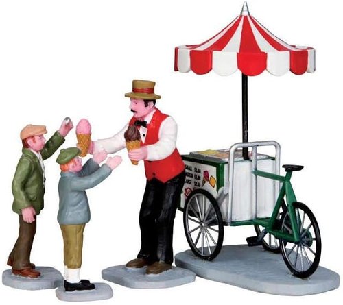 Lemax Gelato Cart - Fun Set of 4 Colorful Ice Cream Carts for Kids' Playtime