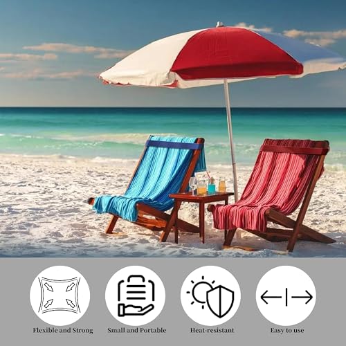 4 Pack Towel Bands, Flexible and Strong Beach Towel Holder, Lightweight and Easy to Store for Vacation and Travel, Towel Bands for Beach Chairs and Cruise Chairs