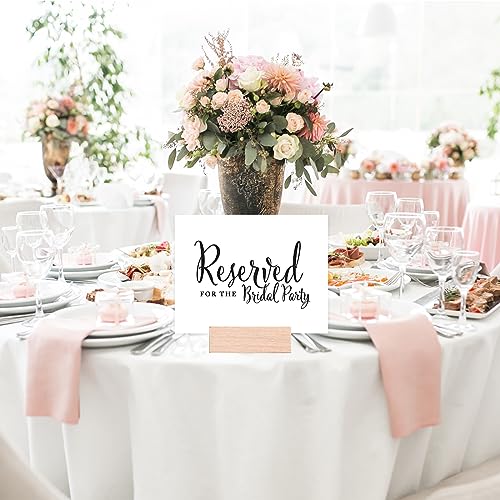 Reserved for the Bridal Party Sign - Formal Black & White Design, 8.5x11