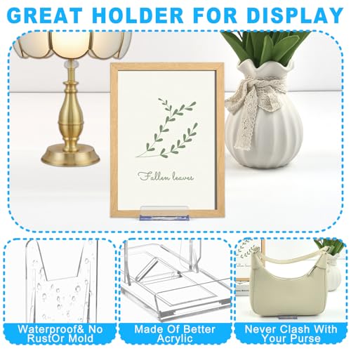 12-Set Adjustable Clear Acrylic Purse Display Stand for Handbags