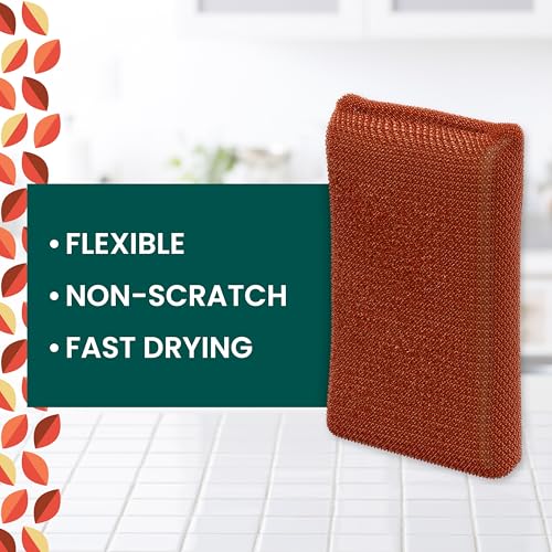 Scotch-Brite Harvest Dobie Scrubbing Pads - Non-Scratch Kitchen Sponge 2-Pack