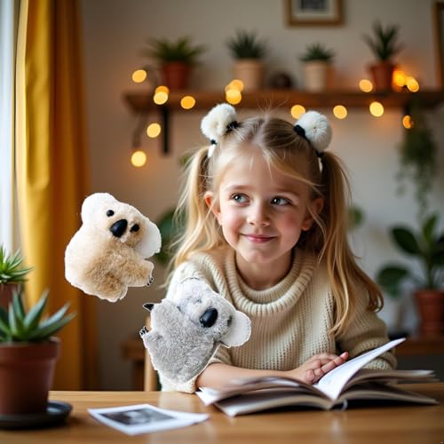 Senyango Plush Koala Hair Claw Clips - Cute Stuffed Animal Barrettes Set of 2