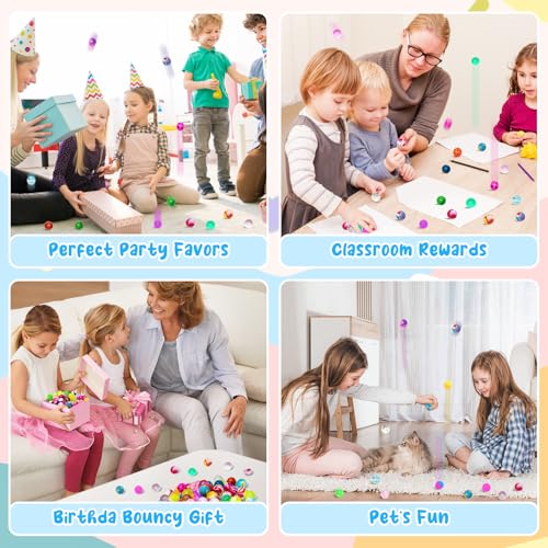 50PCS 27mm Bouncy Balls for Kids - Vibrant Rubber Party Favors