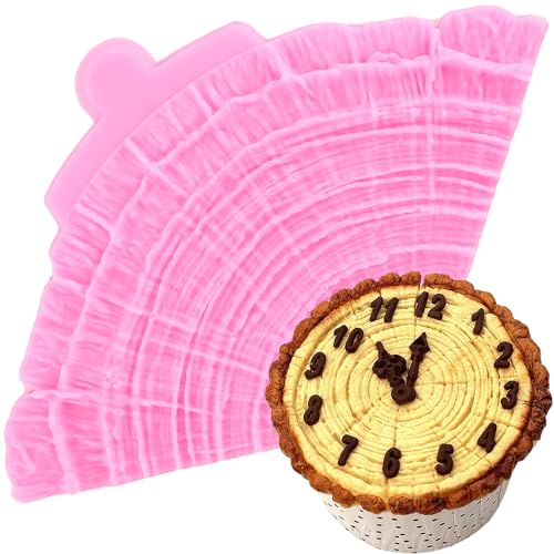YIHUOMOLDS Tree Stump & Bark Silicone Fondant Mold for Cake Decorating