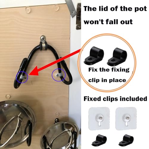 Pot Lid Organizer Rack - Wall & Cabinet Mount, Rustproof, Space Saver
