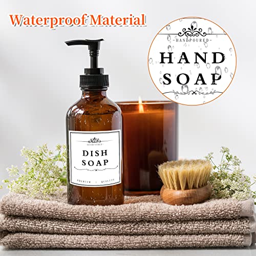 36PCS Waterproof Bottle Labels for Soap, Shampoo & Conditioners