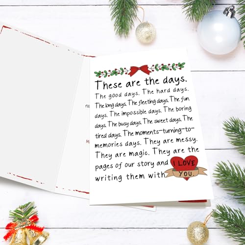 Romantic Christmas Card for Couples - Heartfelt Holiday Greeting