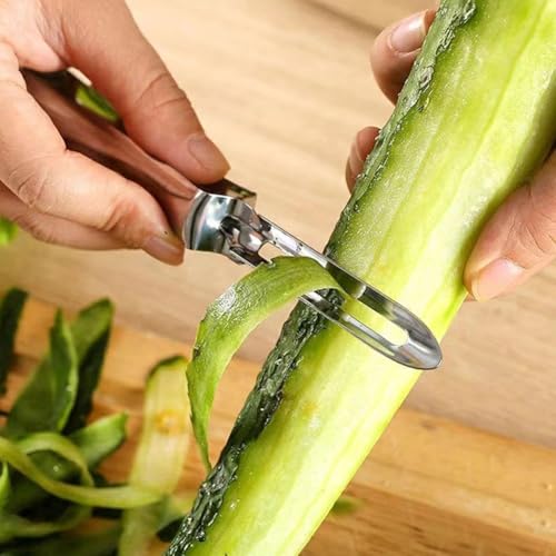 Set of 2 Stainless Steel Rotary Peelers for Fruits & Vegetables