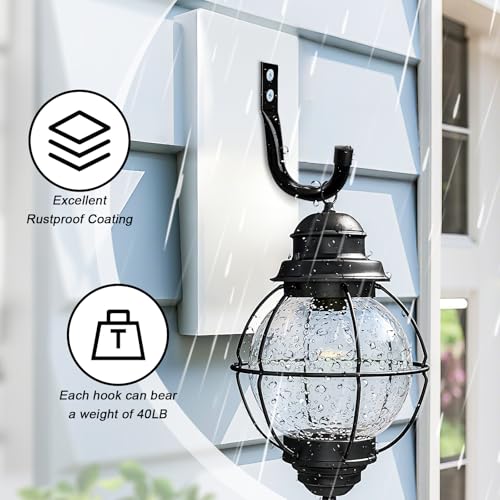 KURUI Heavy Duty Wall Hooks 6Pcs, 3.5in Utility Storage Hooks