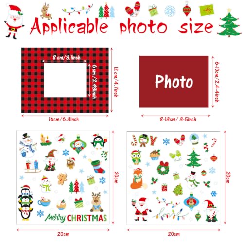 Christmas Photo Frame Craft Set - 96 Pack with Stickers, 6 Styles