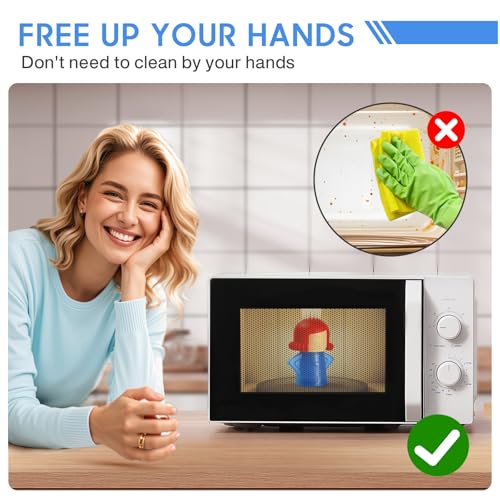 Spardar Angry Mama Microwave Cleaner - Fun & Easy Steam Cleaning Tool, 2 Pack
