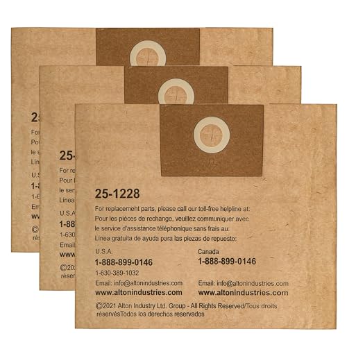 STANLEY 25-1228 Disposable Vacuum Filter Bags for 1-3.5 Gallon Vacs (3-Pack)