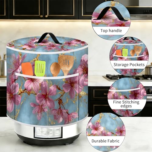 Pressure Cooker Dust Cover with Storage Pockets for 3 to 8 Quart Appliances