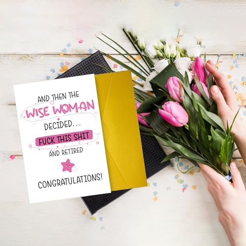 Funny Retirement Card for Women - Perfect Colleague Farewell Gift