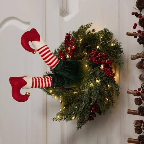 4pcs Large Christmas Elf Legs for Tree Topper & Holiday Decor - 24-Inch