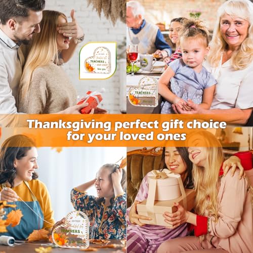 Heart-Shaped Acrylic Thanksgiving Decoration - Fall Home Decor