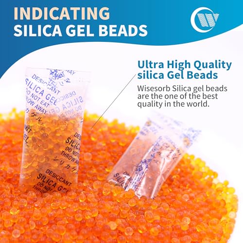 Wisesorb 3g Silica Gel Desiccant Packets - 100 Pack Food Grade Moisture Absorber