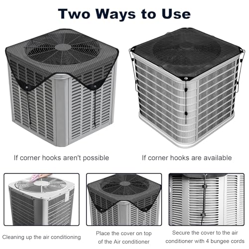 36" x 36" Mesh Air Conditioner Cover with Hooks - Outdoor Protection