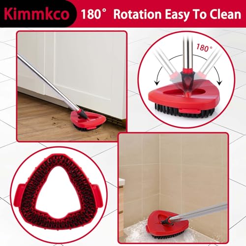 2-Pack Spin Mop Replacement Scrub Brush Head for O-Cedar EasyWring
