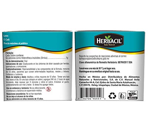 Herbacil Arnica Tea Bags - 25 Count, 0.88 Ounce