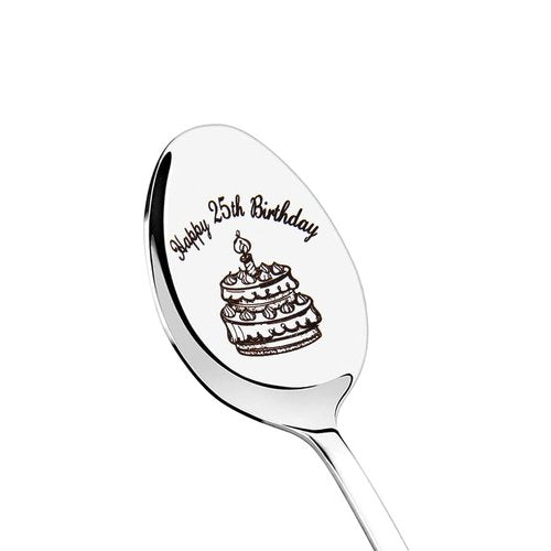 25th Birthday Gifts for Women Men Daughter Son 25 Year Old Birthday Gifts for Him Her Girlfriend Boyfriend 25th Birthday Spoon Gift for Sister Best Friend Brother 25th Birthday Gift for Nephew Niece