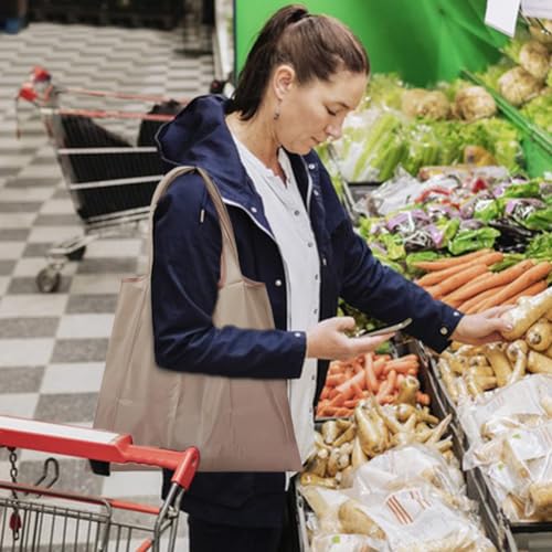Reusable Grocery Bags 3 Pack - Foldable Nylon Shopping Totes