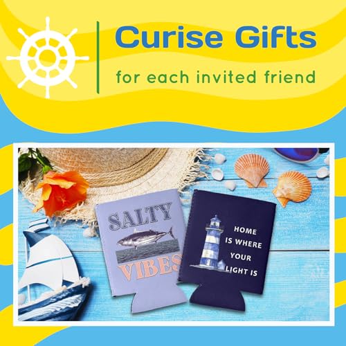 Funny Nautical Boat Can Cooler Sleeves - 6 Pack Beer Cozies