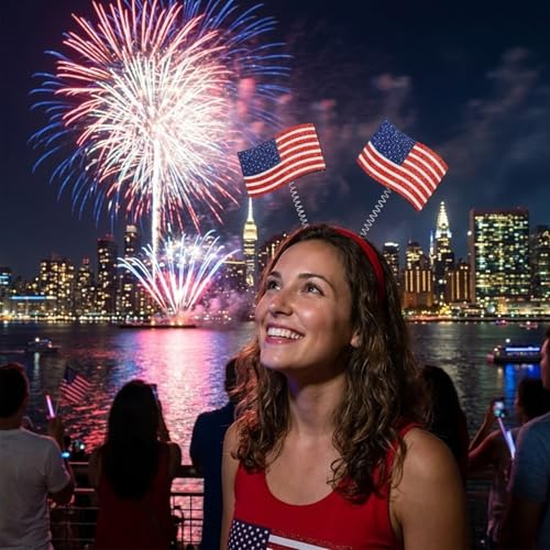 American Flag Headband Patriotic US Flag Hair Accessories for 4th of July